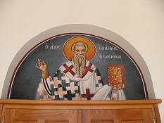 Фреска над входом в храм  св. Иоанна Милостивого  (г. Лимассол)